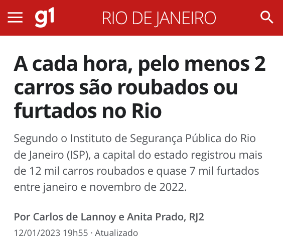 Print de reportagem com o texto