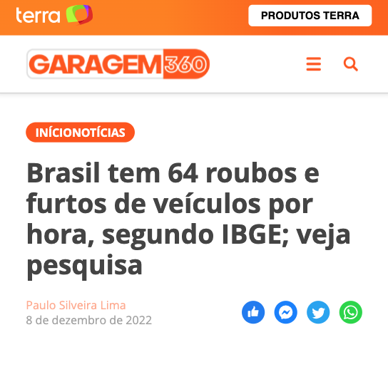 Print de reportagem com o texto